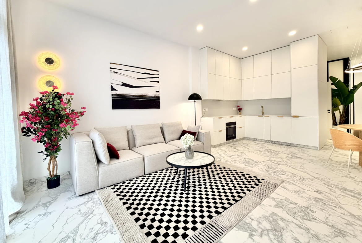 Przestronny apartament z dwiema sypialniami i tarasem w Vista Mar 9, Los Abrigos, Teneryfa
