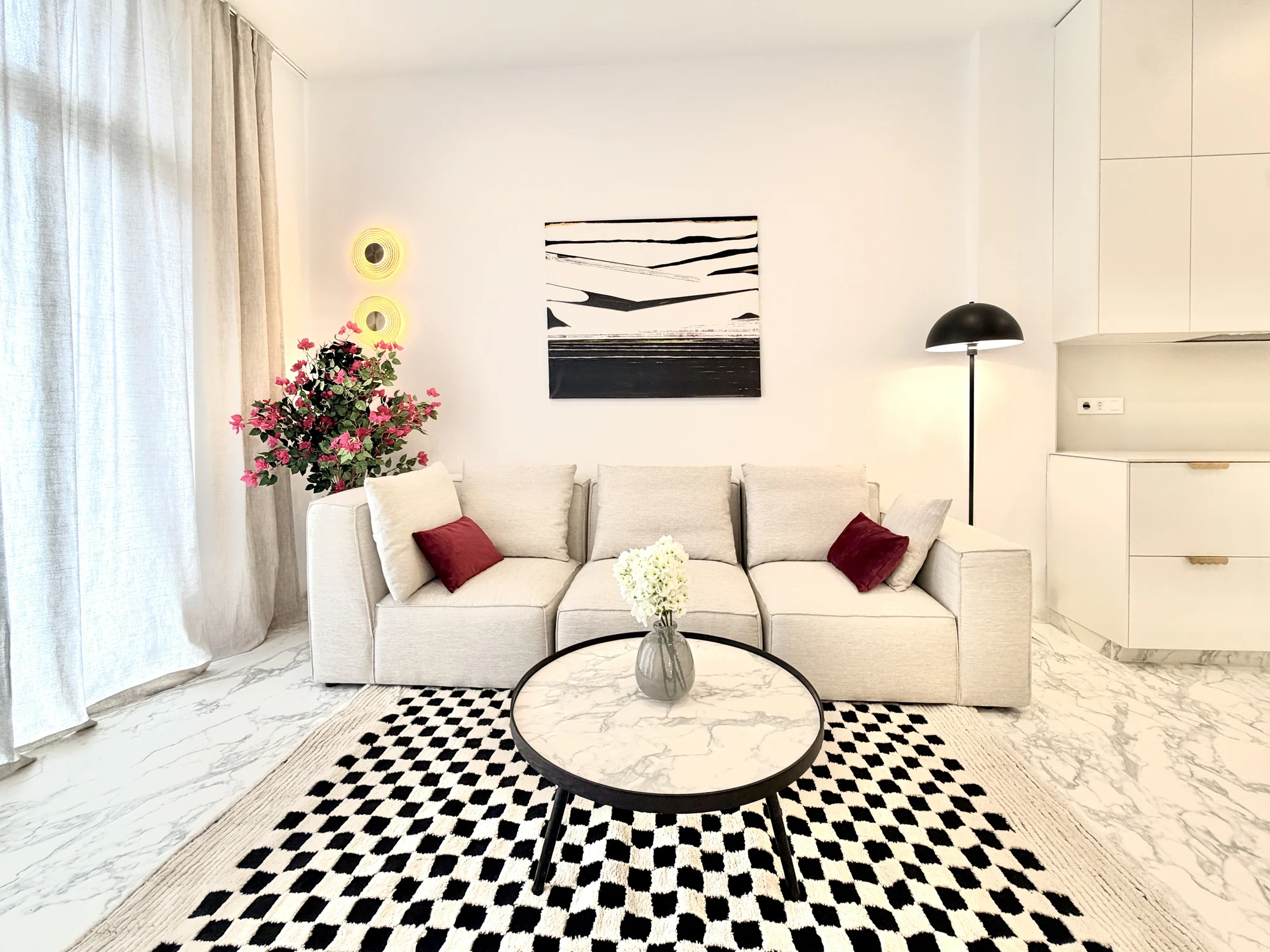 02 Przestronny apartament z dwiema sypialniami i tarasem w Vista Mar 9, Los Abrigos, Teneryfa
