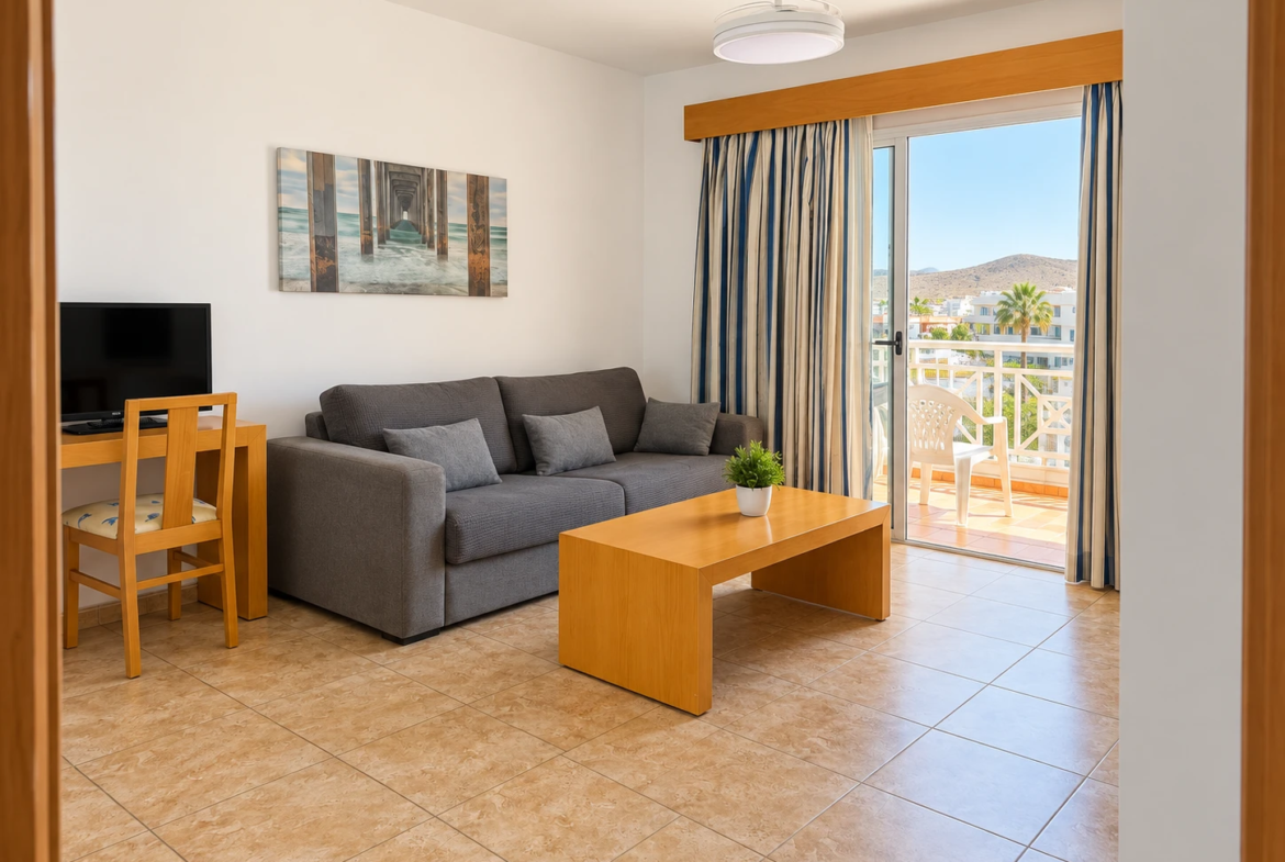 Apartament z 2 sypialniami, tarasem, basenem i garażem w Arguineguín