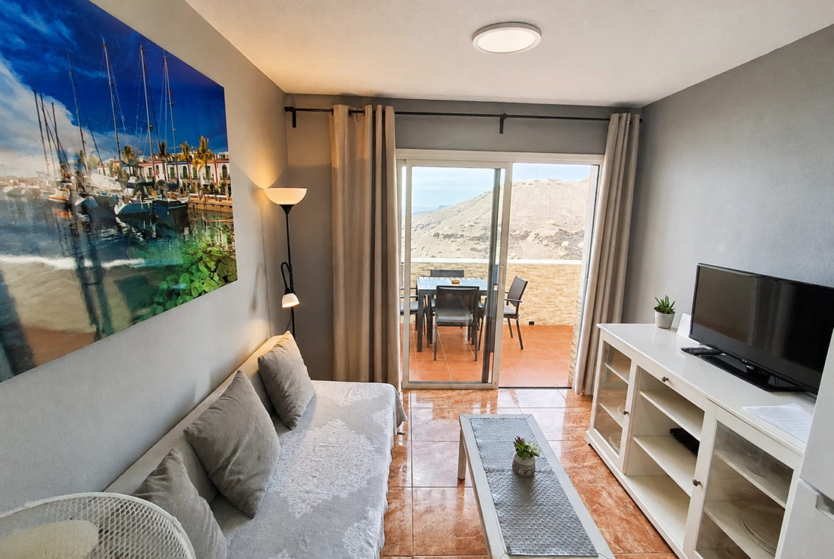 Apartament z dużym tarasem i panoramicznym widokiem na ocean w Mayfair, La Playa de Arguineguín