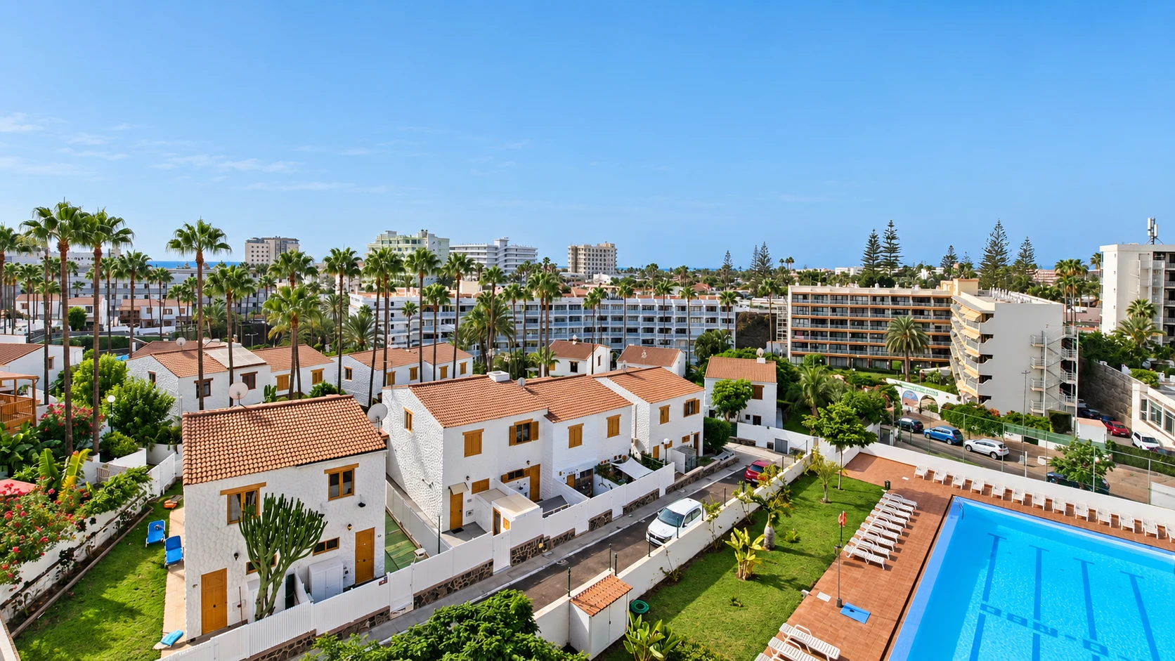 17 Apartament z 2 sypialniami, tarasem i widokiem na basen w Playa del Inglés