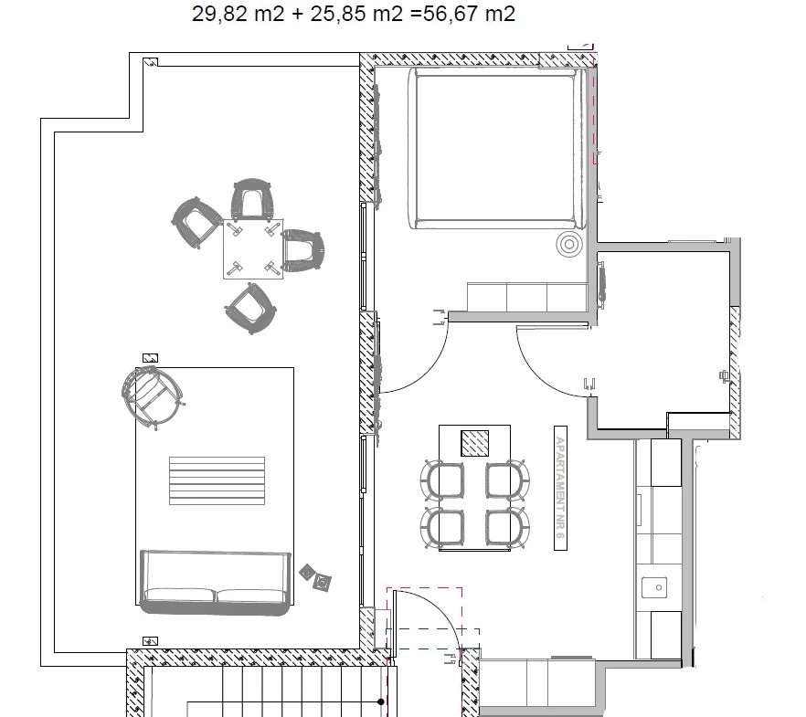 Apartament z dużym tarasem na drugim piętrze w Vista Mar 9